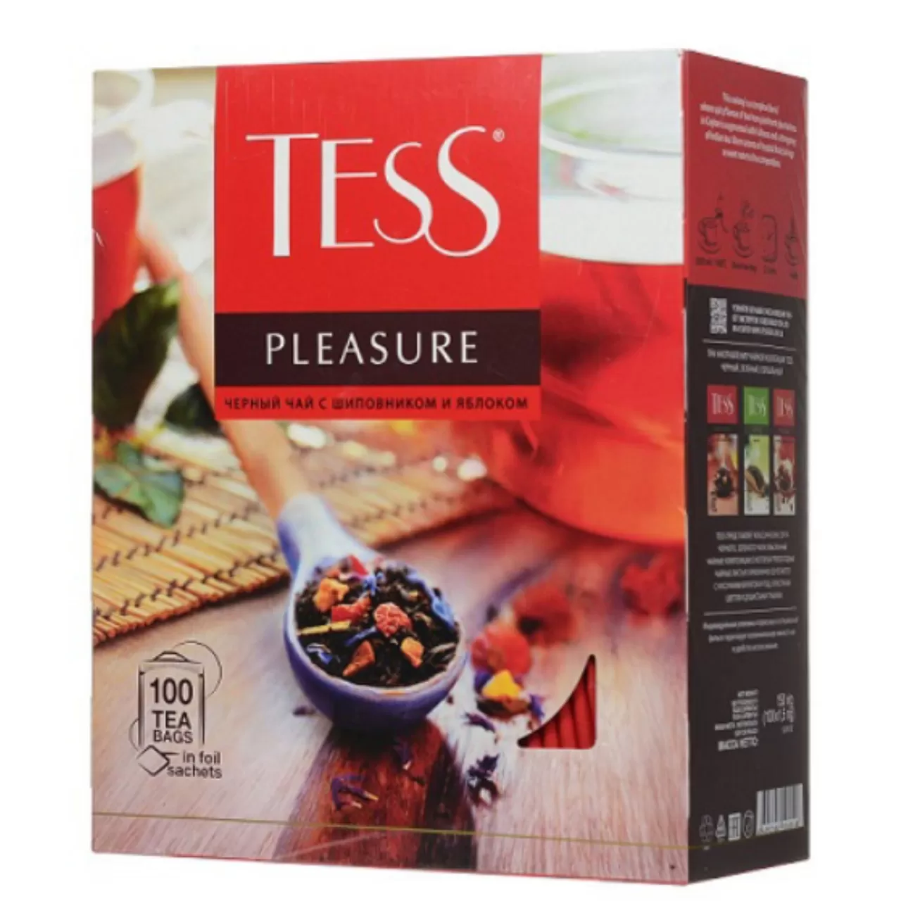 картинка Чай Tess Pleasure, черный, листовой, 100 пак. в магазине Ураешка